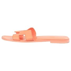 Hermès-Sandales en cuir Coral Oran - taille EU 37.5 (UK 4.5)-Orange
