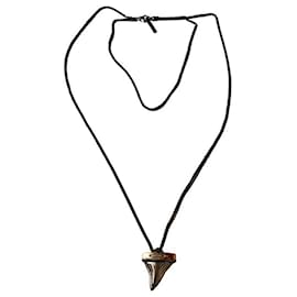 Givenchy-Authentic Givenchy Riccardo Tisci Two Tier Chain Shark Pendant Necklace-Silver hardware