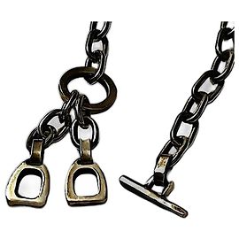Authentic Gucci Rare Tom Ford Sterling Silver Ellipse Chain Toggle Necklace Silvery