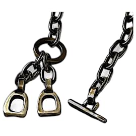 Gucci-Authentic Gucci Rare Tom Ford Sterling Silver Ellipse Chain Toggle Necklace-Silvery