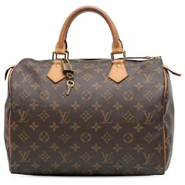 Louis Vuitton-Louis Vuitton Brown Monogram Speedy 30-Brown