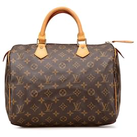 Louis Vuitton-Louis Vuitton Brown Monogram Speedy 30-Brown