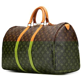Louis Vuitton-Louis Vuitton Brown Monogram Keepall 50-Brown