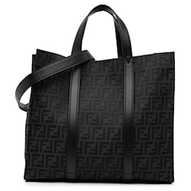 Fendi-Fendi Grand Sac Shopper Zucca Jacquard Noir-Noir