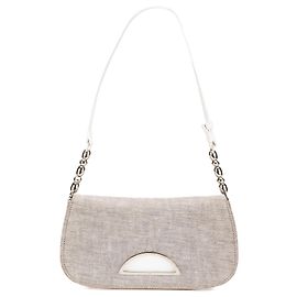 Bolso de hombro Dior Malice en denim gris Castaño