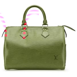 Louis Vuitton-Louis Vuitton Red Epi Speedy 25-Red