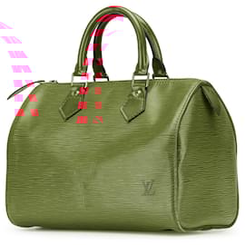 Louis Vuitton-Louis Vuitton Red Epi Speedy 25-Red