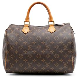 Louis Vuitton-Louis Vuitton Brown Monogram Speedy 30-Brown