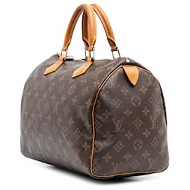 Louis Vuitton-Louis Vuitton Brown Monogram Speedy 30-Brown