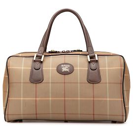 Burberry braune Vintage-Check-Canvas-Reisetasche Braun Hellbraun