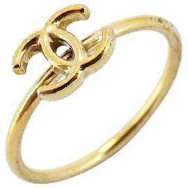 Chanel-Chanel Gold Plated Band Ring-Golden