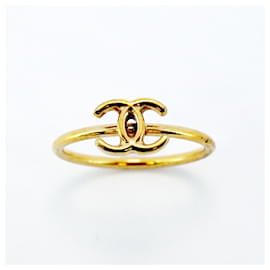 Chanel-Chanel Gold Plated Band Ring-Golden