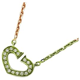 Cartier-Cartier C Heart Necklace in 18K Pink Gold with Diamond-Other