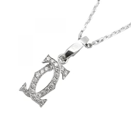 Cartier-Cartier 2C 18K White Gold Diamond Necklace-Other