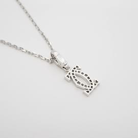 Cartier-Cartier 2C 18K White Gold Diamond Necklace-Other