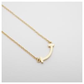 Tiffany & Co-Tiffany Necklace T Smile Mini in 18K Yellow Gold-Other