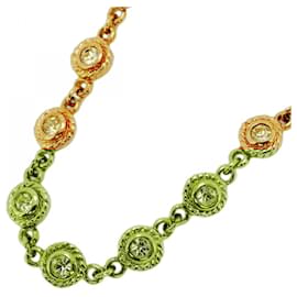 Christian Dior-Christian Dior Gold Plated Rhinestone Choker-Golden