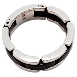 Chanel-Chanel Ultra Collection Black Ceramic and White Gold Band Ring-Black