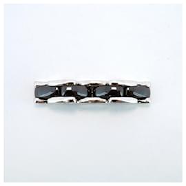 Chanel-Chanel Ultra Collection Black Ceramic and White Gold Band Ring-Black