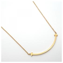 Tiffany & Co-Tiffany T Smile Small Necklace in 18K Pink Gold-Other