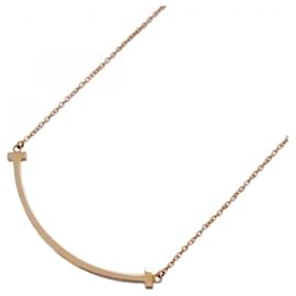 Tiffany & Co-Tiffany T Smile Small Necklace in 18K Pink Gold-Other