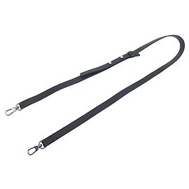 NEW LONGCHAMP BLACK LEATHER SHOULDER STRAP Black
