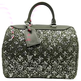Louis Vuitton-NEW LOUIS VUITTON M40798 SPEEDY 30 SUNSHINE EXPRESS SEQUIN BAG-Dark red