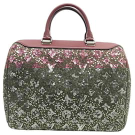 Louis Vuitton-NEW LOUIS VUITTON M40798 SPEEDY 30 SUNSHINE EXPRESS SEQUIN BAG-Dark red