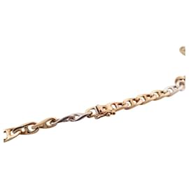 Autre Marque-GOURMETTE CHAIN 90 CM YELLOW GOLD & WHITE GOLD 18K 69.3 GR GOLDEN NECKLACE-Silvery