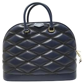 Louis Vuitton-NINE LOUIS VUITTON ALMA MALLETAGE GM M23723 NAVY BLUE LEATHER HANDBAG-Navy blue