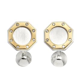 Cartier-Abotoaduras Octagon Cartier em ouro amarelo e aço inoxidável-Outro