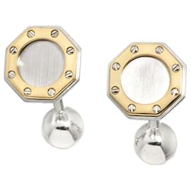 Cartier-Abotoaduras Octagon Cartier em ouro amarelo e aço inoxidável-Outro