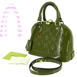 Louis Vuitton-Louis Vuitton Monogram Vernis Alma BB Handbag-Fuschia