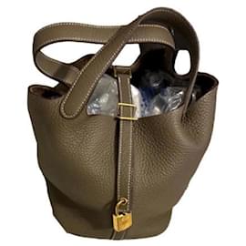 Hermès-Picotin 18-Beige,Gold hardware