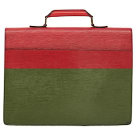 Louis Vuitton-LOUIS VUITTON Epi Serviette Conseiller Business Bag Red M54427 LV Auth 121714-Red