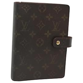Louis Vuitton-LOUIS VUITTON Monogram Agenda MM Day Planner Cover R20105 LV Auth 123719-Monogram