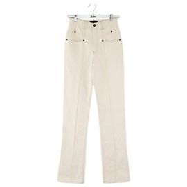 Isabel Marant Jeans rectos de algodón beige Beige