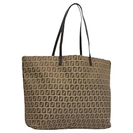 Fendi-Sac à bandoulière en toile Zucchino marron Auth hk2595-Marron