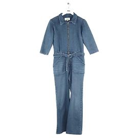 Bash Blaue Baumwoll-Jumpsuit Blau