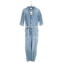 Bash Blaue Baumwoll-Jumpsuit Blau
