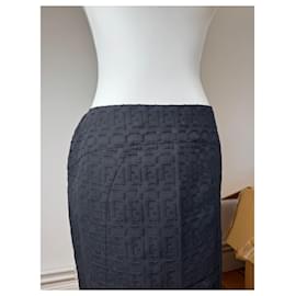 Fendi-Jupes FENDI T.international M Coton-Noir