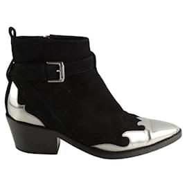 Pinko Black leather boots Black