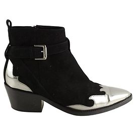Pinko Botas de couro pretas Preto
