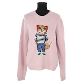 Kitsune-Wool sweater-Pink
