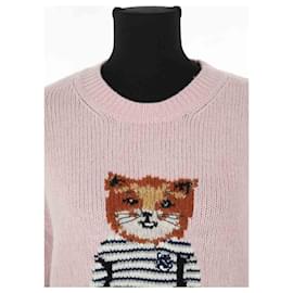 Kitsune-Wool sweater-Pink