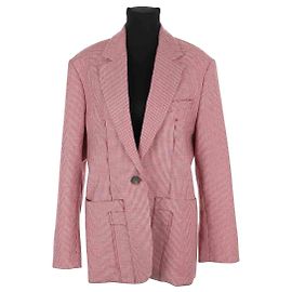 Margaux Lonnberg Burgundy Wool Blazer Dark red