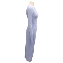 Autre Marque-Alex Perry Lilac Crystal Embellished Long Sleeved Jersey Midi Dress-Purple