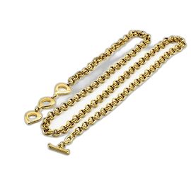 Collier cravate Yves Saint Laurent mille anneaux doré Bijouterie dorée