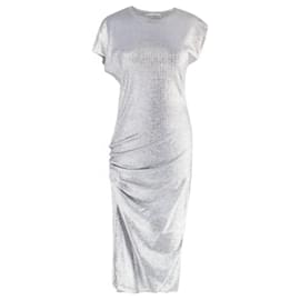 Paco Rabanne-Paco Rabanne gathered dress with metallic effect-Silvery