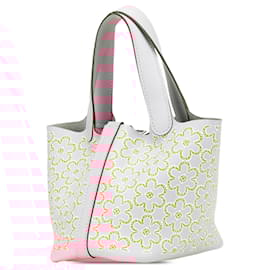 Hermès-Hermès Pink Micro Swift Lucky Daisy Picotin Lock 14-Pink